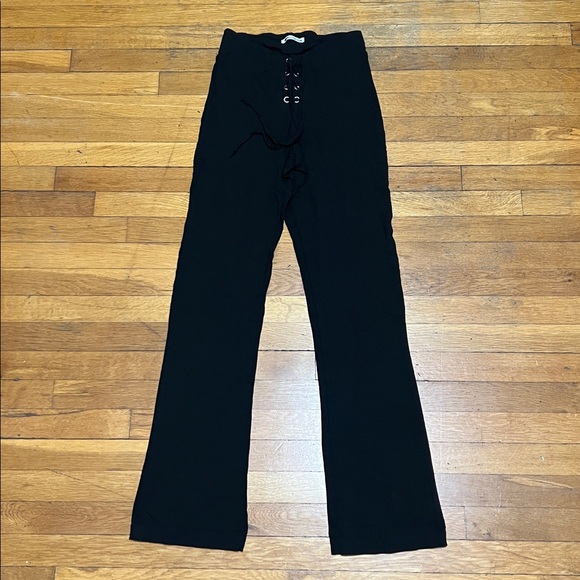 Reformation The Len Lace Tie-Up Flare Pants in Black, Women’s size Medium - Picture 2 of 15